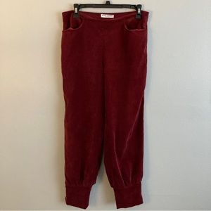 Muriel dombret red maroon joggers size 6